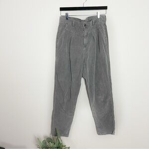 [American Eagle] Women's Gray Corduroy High Rise Straight Leg Mom Jeans